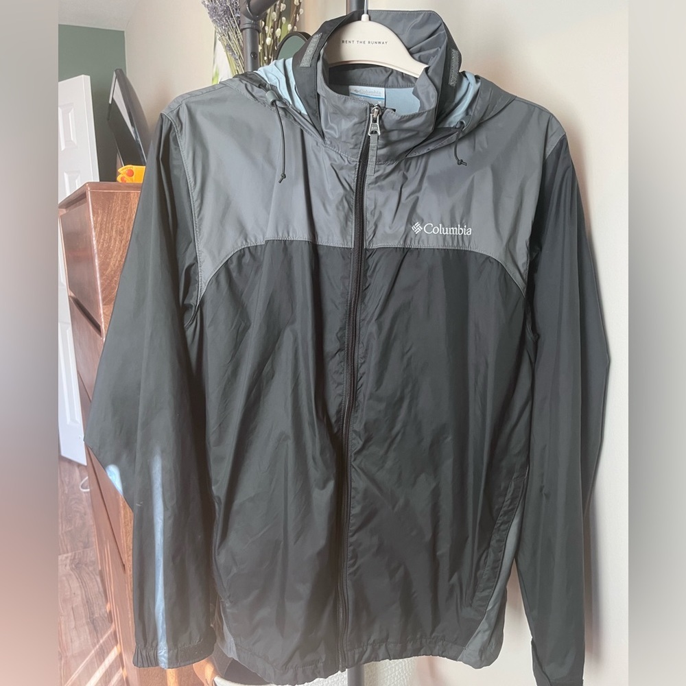 MENS COLUMBIA WINDBREAKER ZIPPER UP JACKET